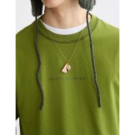 Picture of SCOTCH&SODA MEN'S SEASONAL CORE - RELAXED FIT LOGO T-SHIRT IN DARK GREEN 5