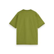 Picture of SCOTCH&SODA MEN'S SEASONAL CORE - RELAXED FIT LOGO T-SHIRT IN DARK GREEN 2