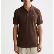 Picture of SCOTCH&SODA MEN'S SEASONAL CORE - REGULAR FIT POLO IN DARK BROWN 4