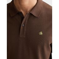 Picture of SCOTCH&SODA MEN'S SEASONAL CORE - REGULAR FIT POLO IN DARK BROWN 5