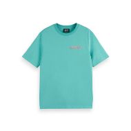 Picture of SCOTCH&SODA MEN'S REGULAR FIT FRONT AND BACK ARTWORK T-SHIRT IN DARK GREEN 1