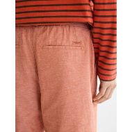 Снимка на SCOTCH&SODA MEN'S SEASONAL CORE - FAVE - COTTON LINEN BERMUDA IN MEDIUM BROWN 6
