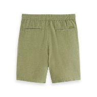 Снимка на SCOTCH&SODA MEN'S SEASONAL CORE - FAVE - COTTON LINEN BERMUDA IN DARK GREEN 2