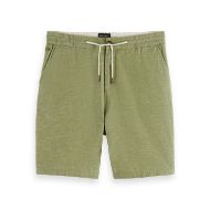 Снимка на SCOTCH&SODA MEN'S SEASONAL CORE - FAVE - COTTON LINEN BERMUDA IN DARK GREEN 1