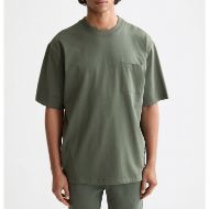 Picture of SCOTCH&SODA MEN'S SEASONAL CORE - LOOSE FIT 3 CROSSES POCKET T-SHIRT IN DARK GREEN 4