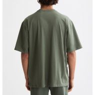Picture of SCOTCH&SODA MEN'S SEASONAL CORE - LOOSE FIT 3 CROSSES POCKET T-SHIRT IN DARK GREEN 5