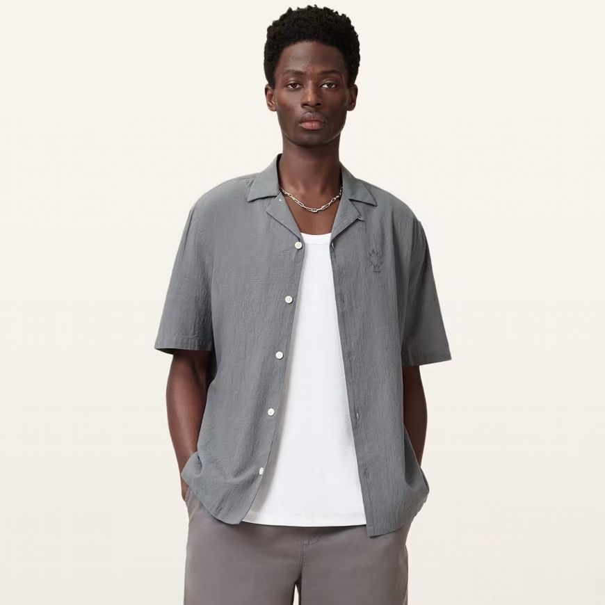 Снимка на ALLSAINTS МЪЖКА РИЗА С КЪС РЪКАВ HAVEN В СИВО