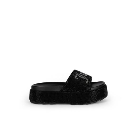 Picture of JUICY COUTURE WOMEN'S BLACK DORA DIAMANTE STACKED SANDAL 1