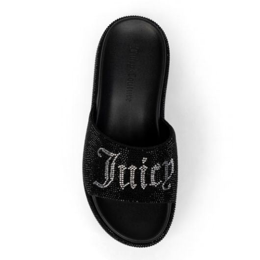 Picture of JUICY COUTURE WOMEN'S BLACK DORA DIAMANTE STACKED SANDAL 2