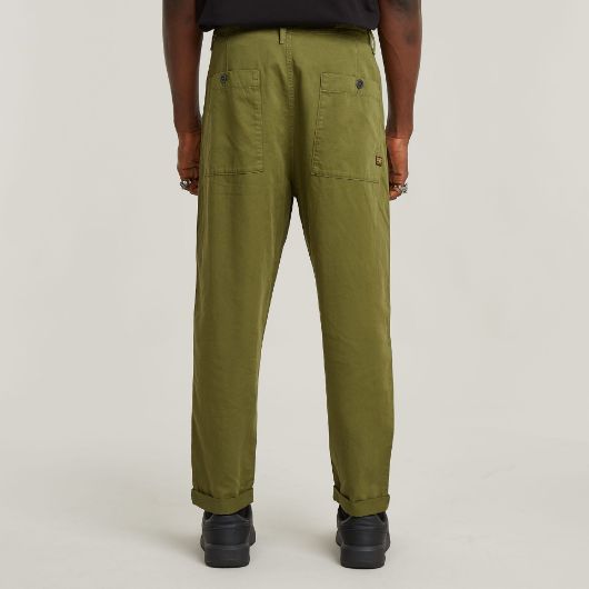 Снимка на G-STAR МЪЖКИ ПАНТАЛОН PLEATED CHINO RELAXED TAPERED В ЗЕЛЕНО