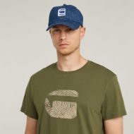 Picture of G-STAR MEN'S FINGER PRINT BURGER T-SHIRT IN GREEN 4