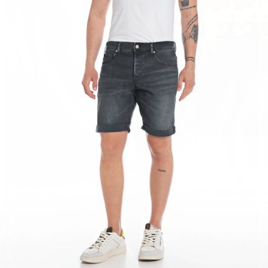 Снимка на REPLAY MEN'S RBJ.981 RBJ.981 TAPERED-FIT SHORTS 573 BIO IN BLACK