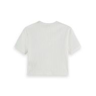 Снимка на SCOTCH&SODA WOMEN'S CORE BABY RIB T-SHIRT IN WHITE 2