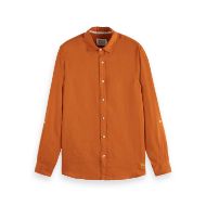 Снимка на SCOTCH&SODA MEN'S SEASONAL CORE - REGULAR FIT LINEN SHIRT IN MEDIUM RED 3
