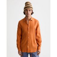 Снимка на SCOTCH&SODA MEN'S SEASONAL CORE - REGULAR FIT LINEN SHIRT IN MEDIUM RED 4