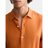 Снимка на SCOTCH&SODA MEN'S SEASONAL CORE - REGULAR FIT LINEN SHIRT IN MEDIUM RED 5