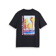 Снимка на SCOTCH&SODA MEN'S REGULAR FIT FRONT AND BACK ARTWORK T-SHIRT IN DARK GREY 2