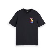 Снимка на SCOTCH&SODA MEN'S REGULAR FIT FRONT AND BACK ARTWORK T-SHIRT IN DARK GREY 1