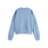 Снимка на SCOTCH&SODA WOMEN'S EMBROIDERED LOGO RELAXED FIT SWEATSHIRT IN FADED DENIM 2