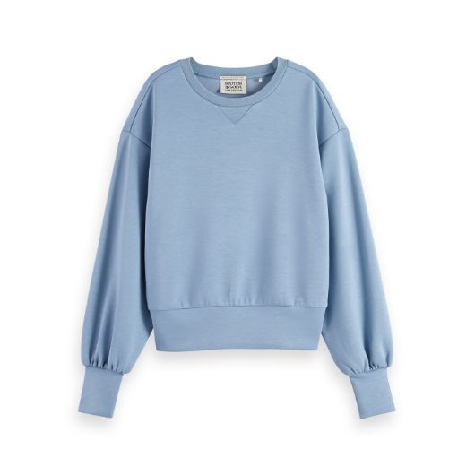 Снимка на SCOTCH&SODA WOMEN'S MODAL SWEATSHIRT IN FADED DENIM
