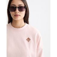 Снимка на SCOTCH&SODA WOMEN'S EMBROIDERED LOGO RELAXED FIT SWEATSHIRT IN BARELY THERE 4
