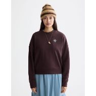 Снимка на SCOTCH&SODA WOMEN'S EMBROIDERED LOGO RELAXED FIT SWEATSHIRT IN CHOCOLATE PLUM 5
