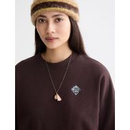Снимка на SCOTCH&SODA WOMEN'S EMBROIDERED LOGO RELAXED FIT SWEATSHIRT IN CHOCOLATE PLUM 4