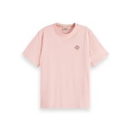 Снимка на SCOTCH&SODA WOMEN'S REGULAR FIT T-SHIRT WITH CHEST ARTWORK IN BARELY THERE 1