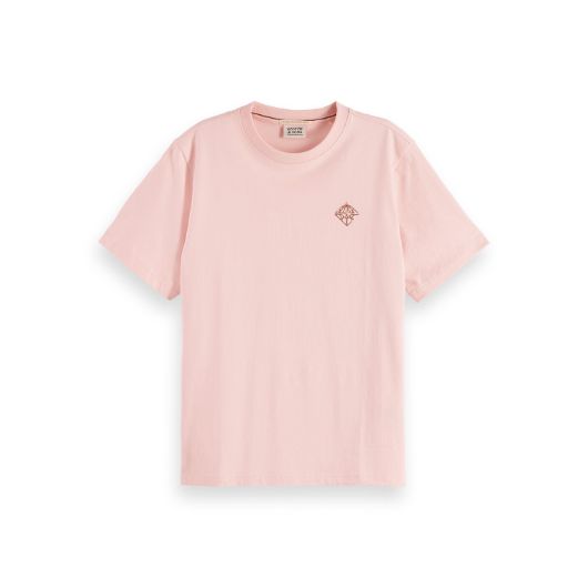 Снимка на SCOTCH&SODA WOMEN'S REGULAR FIT T-SHIRT WITH CHEST ARTWORK IN BARELY THERE