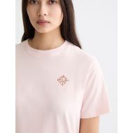 Снимка на SCOTCH&SODA WOMEN'S REGULAR FIT T-SHIRT WITH CHEST ARTWORK IN BARELY THERE 4