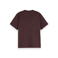 Снимка на SCOTCH&SODA WOMEN'S REGULAR FIT T-SHIRT WITH CHEST ARTWORK IN CHOCOLATE PLUM 2