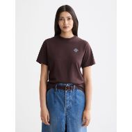 Снимка на SCOTCH&SODA WOMEN'S REGULAR FIT T-SHIRT WITH CHEST ARTWORK IN CHOCOLATE PLUM 5