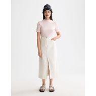 Снимка на SCOTCH&SODA WOMEN'S MOCK NECK RIB T-SHIRT IN BARELY THERE 6