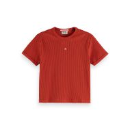 Снимка на SCOTCH&SODA WOMEN'S BABY RIB T-SHIRT IN KETCHUP 1