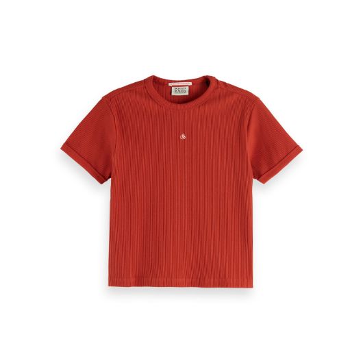 Снимка на SCOTCH&SODA WOMEN'S BABY RIB T-SHIRT IN KETCHUP