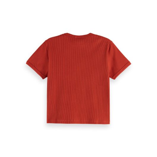 Снимка на SCOTCH&SODA WOMEN'S BABY RIB T-SHIRT IN KETCHUP