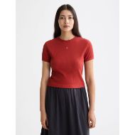 Снимка на SCOTCH&SODA WOMEN'S BABY RIB T-SHIRT IN KETCHUP 5