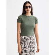Снимка на SCOTCH&SODA WOMEN'S BABY RIB T-SHIRT IN THYME 5