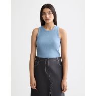 Снимка на SCOTCH&SODA WOMEN'S RIB RACER TANK IN FADED DENIM 5