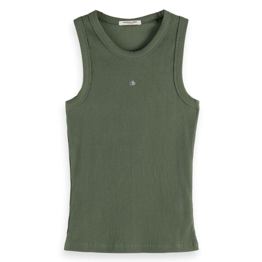 Снимка на SCOTCH&SODA WOMEN'S RIB RACER TANK IN THYME