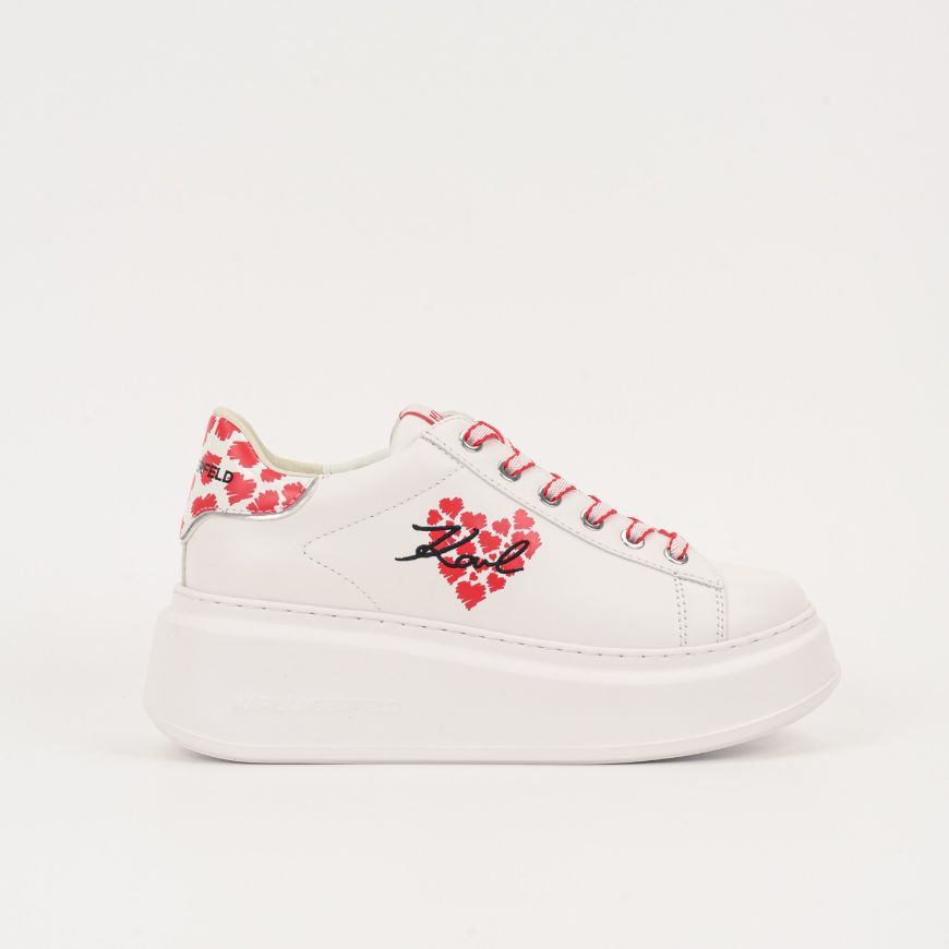Снимка на KARL LAGERFELD ДАМСКИ СПОРТНИ ОБУВКИ ANAKAPRI MULTI LOVE LACE UP В БЯЛО