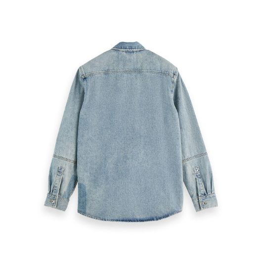 Show details for SCOTCH&SODA MEN'S CUSTOMISED DENIM OVER SHIRT - ART FROM THE HEART 2 - FanPoint Picture of SCOTCH&SODA MEN'S CUSTOMISED DENIM OVER SHIRT - ART FROM THE HEART 2