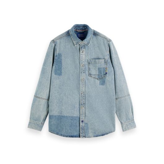 Show details for SCOTCH&SODA MEN'S CUSTOMISED DENIM OVER SHIRT - ART FROM THE HEART 1 - FanPoint Picture of SCOTCH&SODA MEN'S CUSTOMISED DENIM OVER SHIRT - ART FROM THE HEART 1
