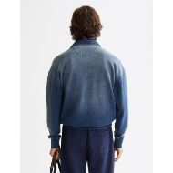 Снимка на SCOTCH&SODA MEN'S WORKED OUT POPOVER SWEAT IN WASHED INDIGO IN NAVY 5
