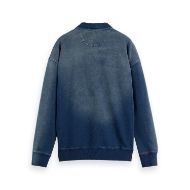 Снимка на SCOTCH&SODA MEN'S WORKED OUT POPOVER SWEAT IN WASHED INDIGO IN NAVY 2