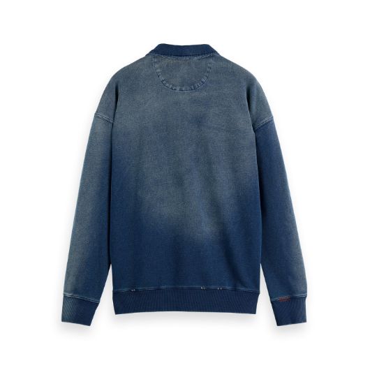Показвай детайлите за SCOTCH&SODA MEN'S WORKED OUT POPOVER SWEAT IN WASHED INDIGO IN NAVY 2 - FanPoint Снимка на SCOTCH&SODA MEN'S WORKED OUT POPOVER SWEAT IN WASHED INDIGO IN NAVY 2