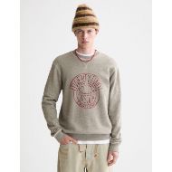 Снимка на SCOTCH&SODA MEN'S DENIM WASHED ARTWORK SWEATSHIRT IN MEDIUM GREY 4