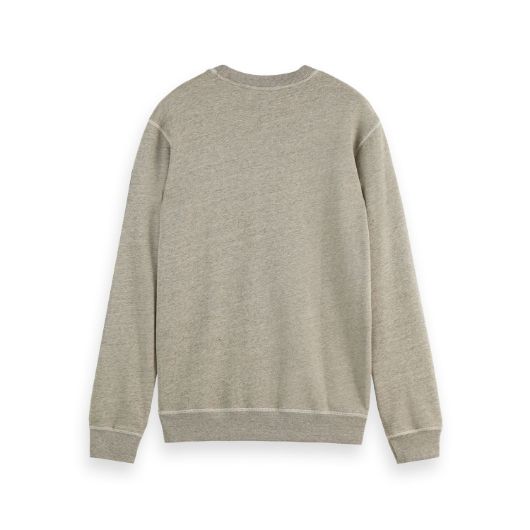 Показвай детайлите за SCOTCH&SODA MEN'S DENIM WASHED ARTWORK SWEATSHIRT IN MEDIUM GREY 2 - FanPoint Снимка на SCOTCH&SODA MEN'S DENIM WASHED ARTWORK SWEATSHIRT IN MEDIUM GREY 2