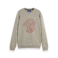Снимка на SCOTCH&SODA MEN'S DENIM WASHED ARTWORK SWEATSHIRT IN MEDIUM GREY 1
