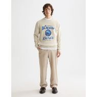 Снимка на SCOTCH&SODA MEN'S DENIM WASHED ARTWORK SWEATSHIRT IN LIGHT BEIGE 7